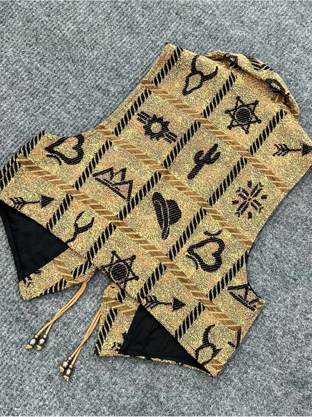 Vintage Western Tapestry Vest